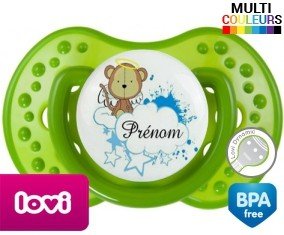 Singe style2 + prénom : Sucette LOVI Dynamic personnalisée