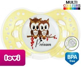 Hiboux cœur + prénom: Sucette LOVI Dynamic-su7.fr