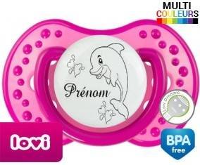 Dauphin amusant + prénom: Sucette LOVI Dynamic-su7.fr