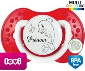 Dauphin amusant + prénom: Sucette LOVI Dynamic-su7.fr