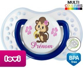 Singe noeud papillon + prénom: Sucette LOVI Dynamic-su7.fr