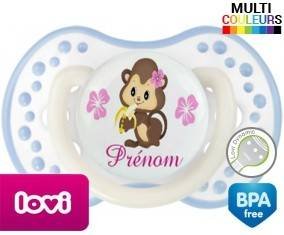 Singe noeud papillon + prénom: Sucette LOVI Dynamic-su7.fr