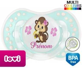 Singe noeud papillon + prénom: Sucette LOVI Dynamic-su7.fr