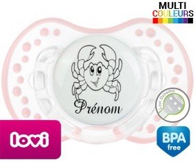 Crabe amusant + prénom: Sucette LOVI Dynamic-su7.fr