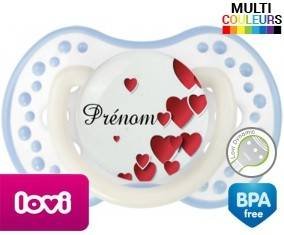 Pleins de cœurs + prénom: Sucette LOVI Dynamic-su7.fr