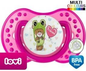 Ourson tortue + prénom: Sucette LOVI Dynamic-su7.fr