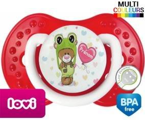 Ourson tortue + prénom: Sucette LOVI Dynamic-su7.fr
