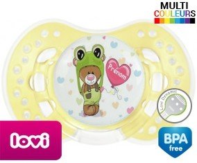 Ourson tortue + prénom: Sucette LOVI Dynamic-su7.fr