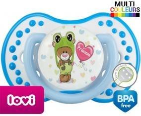 Ourson tortue + prénom: Sucette LOVI Dynamic-su7.fr