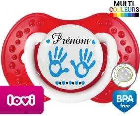 Main de bébé (garçon) + prénom: Sucette LOVI Dynamic-su7.fr