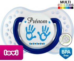 Main de bébé (garçon) + prénom: Sucette LOVI Dynamic-su7.fr