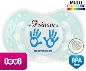 Main de bébé (garçon) + prénom: Sucette LOVI Dynamic-su7.fr