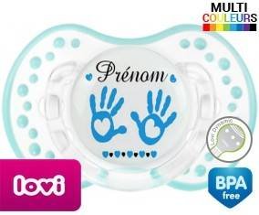 Main de bébé (garçon) + prénom: Sucette LOVI Dynamic-su7.fr