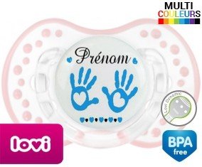 Main de bébé (garçon) + prénom: Sucette LOVI Dynamic-su7.fr