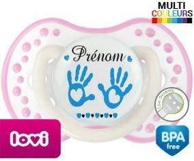 Main de bébé (garçon) + prénom: Sucette LOVI Dynamic-su7.fr