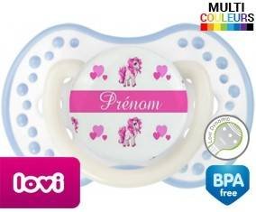 Licorne style3 + prénom: Sucette LOVI Dynamic-su7.fr