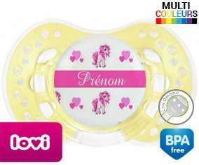 Licorne style3 + prénom: Sucette LOVI Dynamic-su7.fr