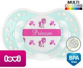 Licorne style3 + prénom: Sucette LOVI Dynamic-su7.fr