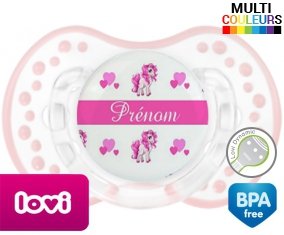 Licorne style3 + prénom: Sucette LOVI Dynamic-su7.fr