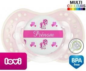 Licorne style3 + prénom: Sucette LOVI Dynamic-su7.fr