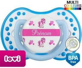 Licorne style3 + prénom: Sucette LOVI Dynamic-su7.fr