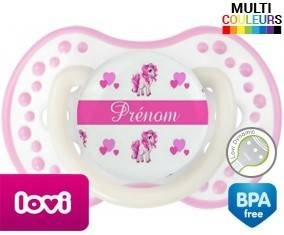 Licorne style3 + prénom: Sucette LOVI Dynamic-su7.fr