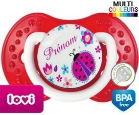 Coccinelle + prénom: Sucette LOVI Dynamic-su7.fr