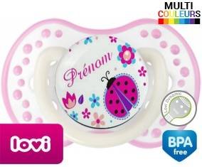 Coccinelle + prénom: Sucette LOVI Dynamic-su7.fr