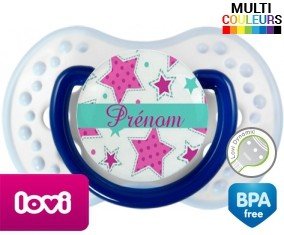 Étoile turquoise + prénom: Sucette LOVI Dynamic-su7.fr