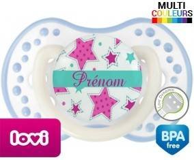 Étoile turquoise + prénom: Sucette LOVI Dynamic-su7.fr