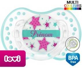 Étoile turquoise + prénom: Sucette LOVI Dynamic-su7.fr