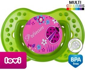 Originale coccinelle rose + prénom: Sucette LOVI Dynamic-su7.fr