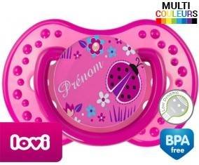 Originale coccinelle rose + prénom: Sucette LOVI Dynamic-su7.fr