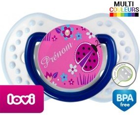 Originale coccinelle rose + prénom: Sucette LOVI Dynamic-su7.fr