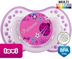 Originale coccinelle rose + prénom: Sucette LOVI Dynamic-su7.fr