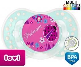 Originale coccinelle rose + prénom: Sucette LOVI Dynamic-su7.fr