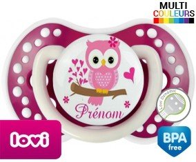 Hibou style4 + prénom: Sucette LOVI Dynamic-su7.fr