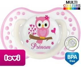 Hibou style4 + prénom: Sucette LOVI Dynamic-su7.fr