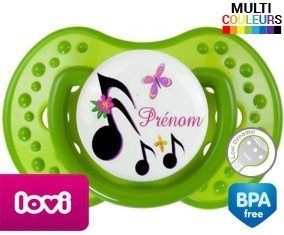 Note de musique + prénom: Sucette LOVI Dynamic-su7.fr
