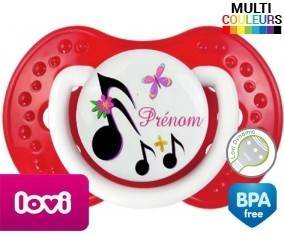 Note de musique + prénom: Sucette LOVI Dynamic-su7.fr