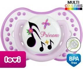 Note de musique + prénom: Sucette LOVI Dynamic-su7.fr