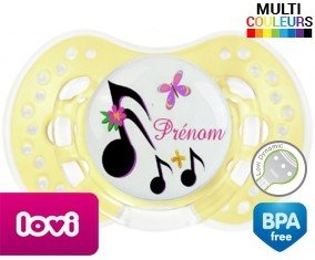 Note de musique + prénom: Sucette LOVI Dynamic-su7.fr