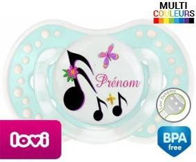 Note de musique + prénom: Sucette LOVI Dynamic-su7.fr