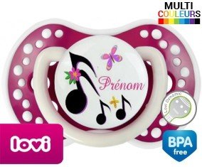 Note de musique + prénom: Sucette LOVI Dynamic-su7.fr