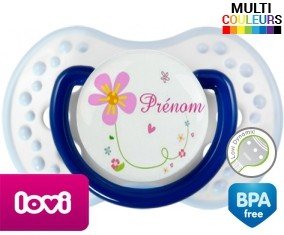 Tige et fleur + prénom: Sucette LOVI Dynamic-su7.fr