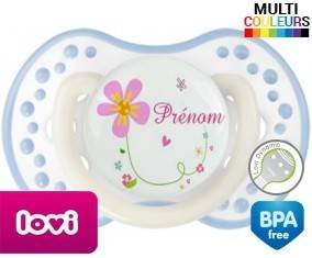 Tige et fleur + prénom: Sucette LOVI Dynamic-su7.fr