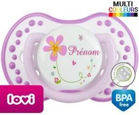 Tige et fleur + prénom: Sucette LOVI Dynamic-su7.fr