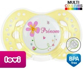 Tige et fleur + prénom: Sucette LOVI Dynamic-su7.fr