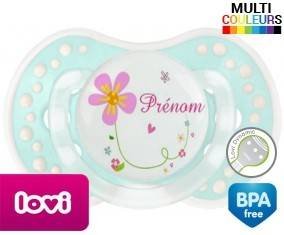 Tige et fleur + prénom: Sucette LOVI Dynamic-su7.fr