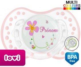 Tige et fleur + prénom: Sucette LOVI Dynamic-su7.fr